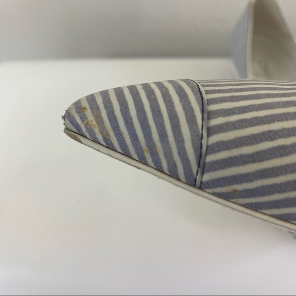 Chanel Cruise Pinstriped Pointed Toe Flats 37 - Picture 8 of 9